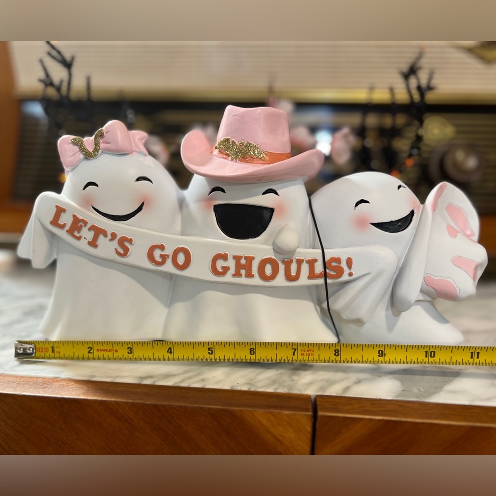 ✨NEW👻Goblin and Ghoul Let’s go Ghouls! Pink Cowboy Ghost Trio Decor👻 - Picture 11 of 11
